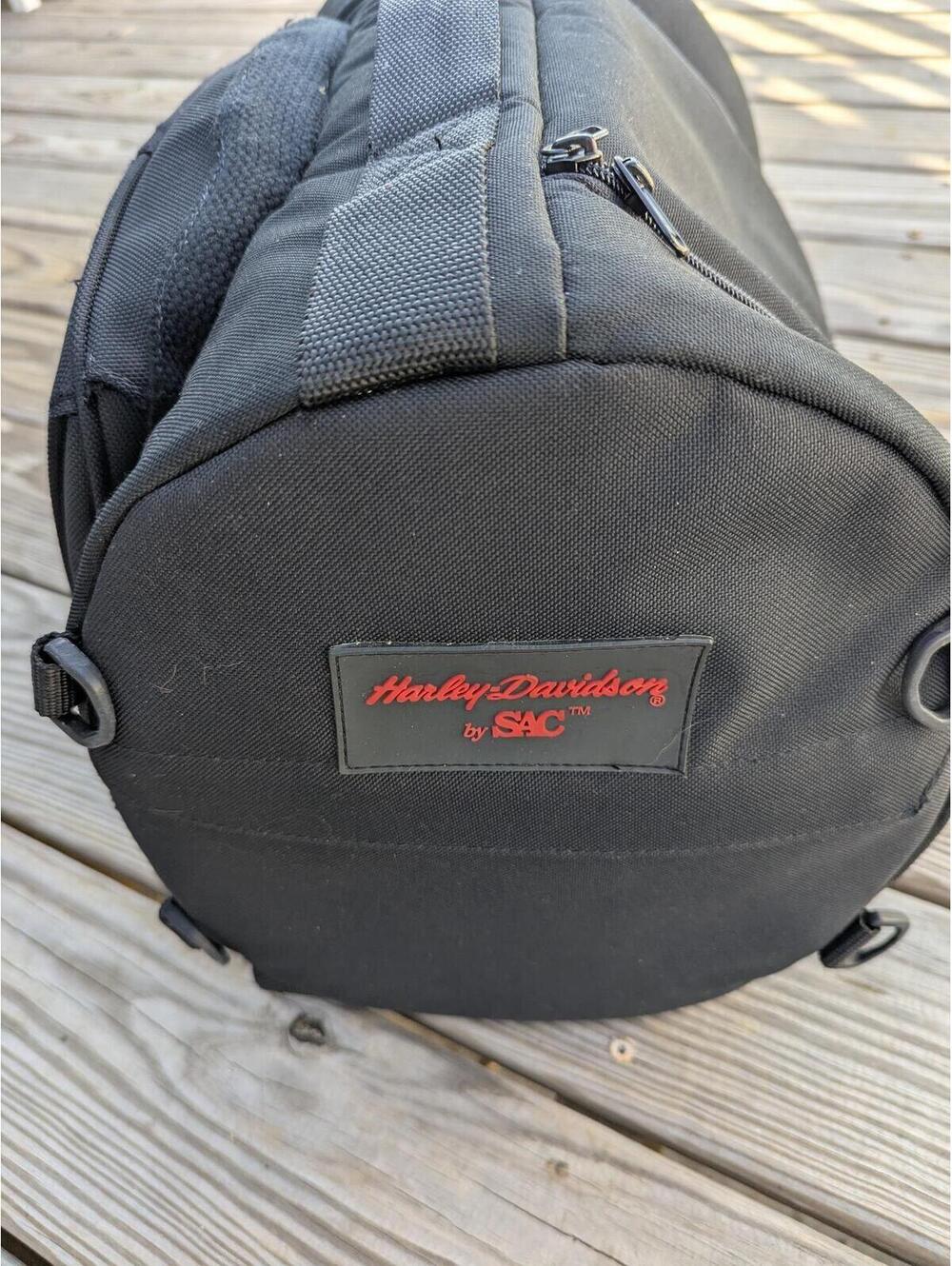 Harley-Davidson by SAC Motorcycle Sissy Bar Touring Roll Bag Black Luggage